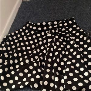 Black polka dot skirt